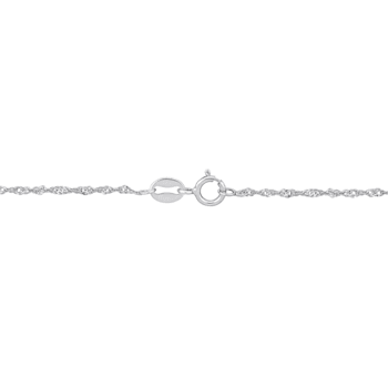 Singapore Chain Necklace in Platinum, 22 in