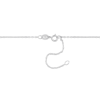 2.07 CT DEW Created Moissanite Halo Station Necklace in Sterling Silver
