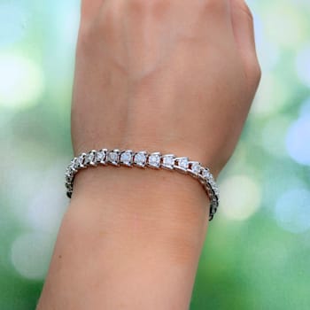 2 CT TW Diamond Tennis Bracelet in Sterling Silver