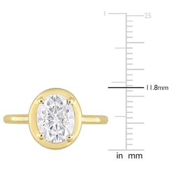 2 CT DEW Oval-Shaped Lab Created Moissanite Engagement Ring in 10K
Yellow Gold