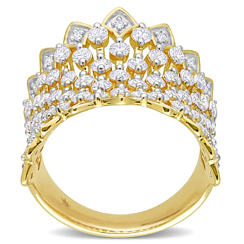2 1/3 CT TGW Lab Grown Diamond Wide Band Ring in 14K Yellow Gold