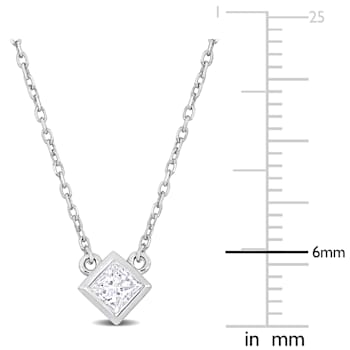 1/5 CT TW Diamond Solitaire Necklace in 14K White Gold