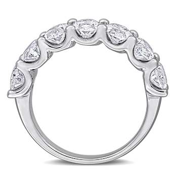 3 1/2 CT TW Lab-Grown Diamond Semi-Eternity Ring in 14K White Gold