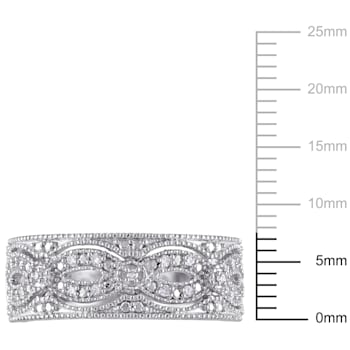 1/10 CT TW Diamond Vintage Ring in Sterling Silver