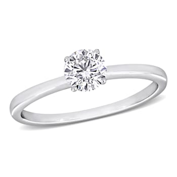 1/2 CT TW Lab-Grown Diamond Solitaire Ring in 14K White Gold