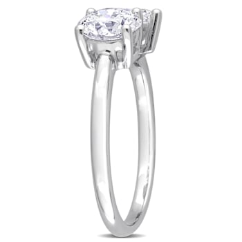 2 CT TGW Lab Grown Diamond 2-Stone Engagement Ring in 14K White Gold