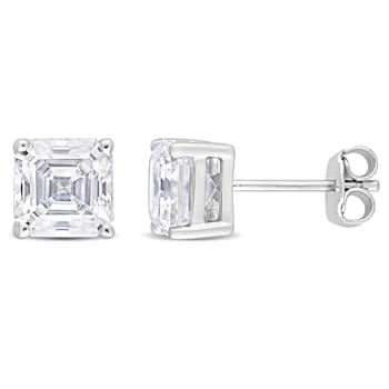 3 CT DEW Created Moissanite Stud Earrings in Sterling Silver