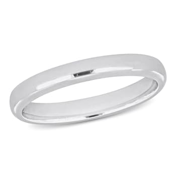 Ladies 2.5mm Comfort Fit Wedding Band in 14K White Gold