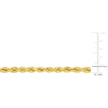 18 Inch Rope Chain Necklace in 14k Yellow Gold (4 mm)
