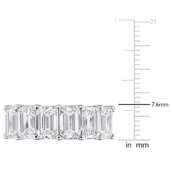 6 CT TW Lab-Grown Diamond Semi-Eternity Ring in 14K White Gold