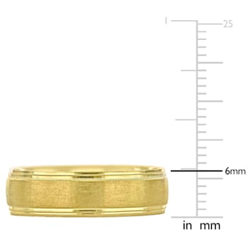 Men's 6mm Comfort Fit Wedding Band in 10K Yellow Gold