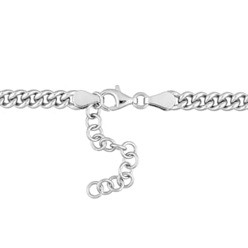1 5/8 CT TGW Created White Sapphire Necklace in Sterling Silver