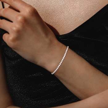 2 CT TW Lab-Grown Diamond Tennis Bracelet in 14K White Gold