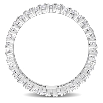 1 5/8 CT DEW Created Moissanite Eternity Ring in Sterling Silver