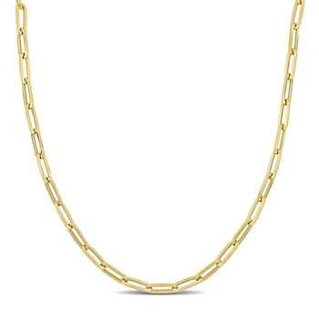 4 mm Oval Link Necklace in 14k Yellow Gold, 30 in
