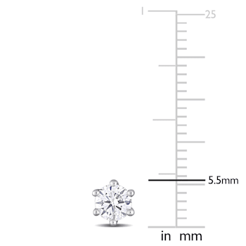 5/8 CT TGW Lab Grown Diamond Stud Earrings in 14K White Gold