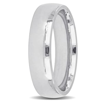 Men's 5.5mm Comfort Fit Wedding Band in 14K White Gold