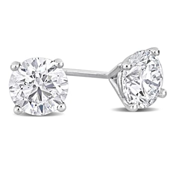 2 CT TW Lab-Grown Daimond Stud Earrings in Platinum (IGI Certified)