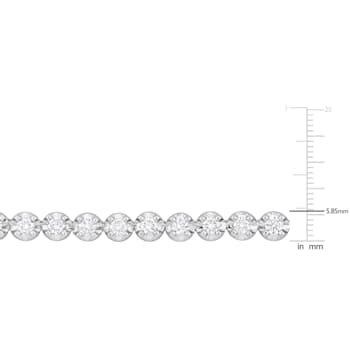 10 4/5ctw Lab-Grown Diamond Necklace Necklace in 14K White Gold