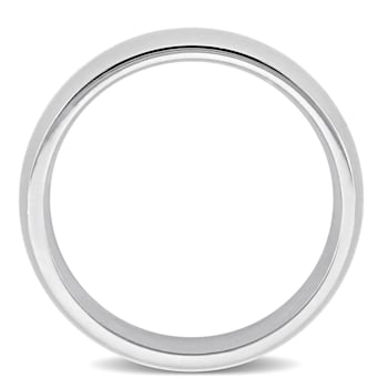 Men's 6.5mm Comfort Fit Wedding Band in 14K White Gold