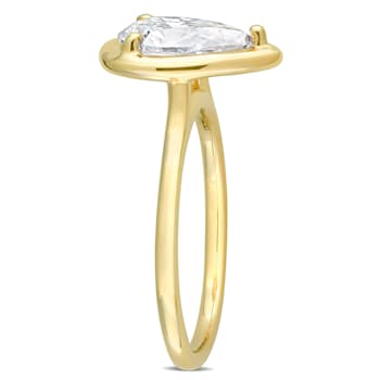 2 CT DEW Pear-Shaped Lab Created Moissanite Engagement Ring in 10K
Yellow Gold