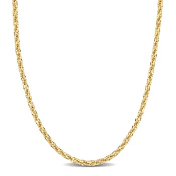 3mm Infinity Rope Chain Necklace in 14k Yellow Gold, 20 in