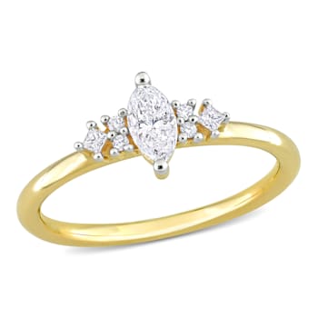 3/8 CT TW Diamond Ring in 14K Yellow Gold