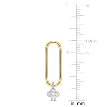 1/3 CT TW Diamond Dangle Earrings in 14K 2-Tone Gold