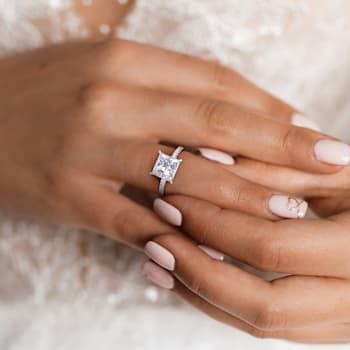 3 1/6 CT TW Lab-Grown Diamond Engagement Ring in 14K White Gold