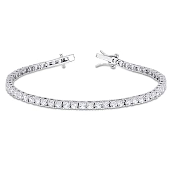 8 1/4 CT TGW Created White Sapphire Tennis Bracelet in Sterling Silver