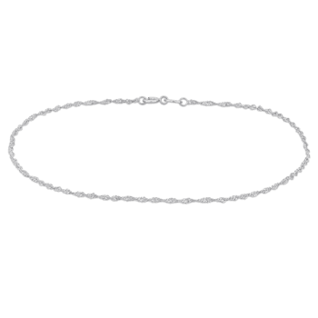 Singapore Chain Bracelet in Platinum, 7 in