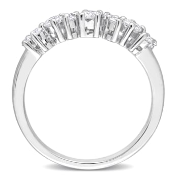 1/2 CT TW Diamond Semi-Eternity Ring in Platinum
