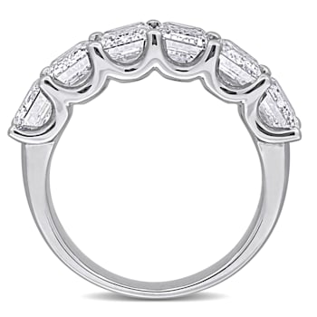 6 CT TW Lab-Grown Diamond Semi-Eternity Ring in 14K White Gold