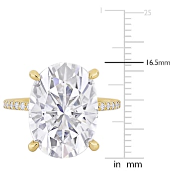 8-1/10 CT DEW Created Moissanite Engagement Ring in 10K Gold