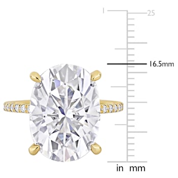 8-1/10 CT DEW Created Moissanite Engagement Ring in 10K Yellow Gold