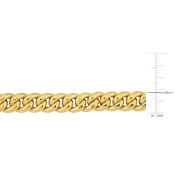 8.8mm Curb Link Chain Necklace in 10k Yellow Gold, 20 in