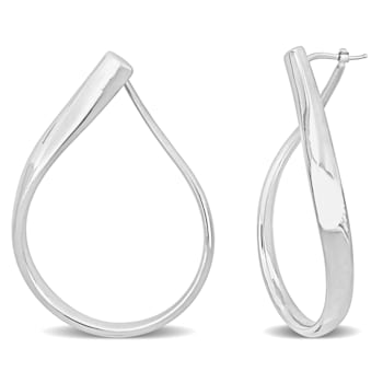 30mm Twisted Hoop Earrings in 14k  Gold