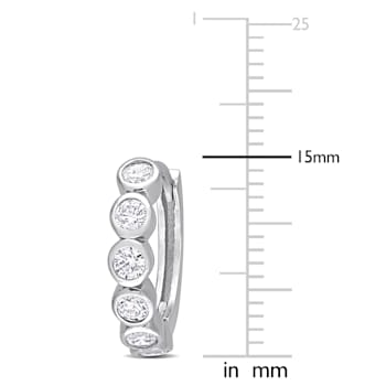 2 1/6 CT TGW Cubic Zirconia Hoop Earrings in Sterling Silver