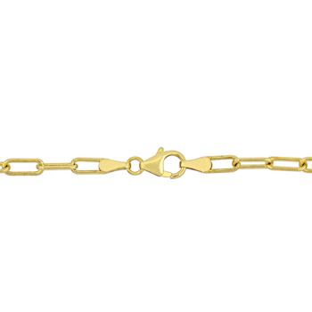 9-10 MM Grey Freshwater Cultured Pearl Oval Link Necklace in 18K Yellow
Gold Over Sterling Silver