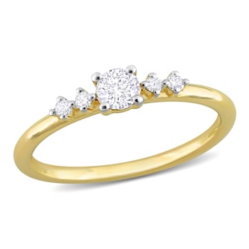 1/3 CT TW Diamond Ring in 14K Yellow Gold