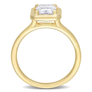 1 3/4 CT DEW Octagon-Shaped Lab Created Moissanite Engagement Ring in
10K Yellow Gold