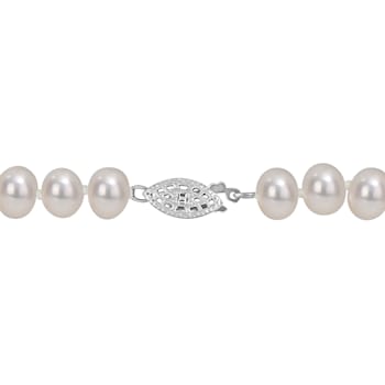5 - 6 MM Freshwater Cultured Pearl 18" Strand with Sterling Silver Clasp