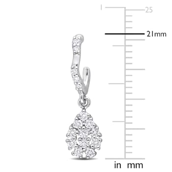2/5 CT TW Diamond Dangle Earrings in 14K White Gold