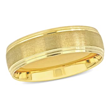 Men's 6mm Comfort Fit Wedding Band in 10K Yellow Gold