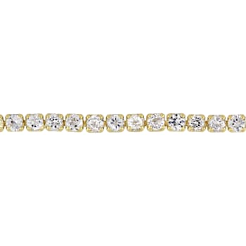 3 3/4ctw White Topaz Tassel Bolo Bracelet in 18K Yellow Gold Over
Sterling Silver