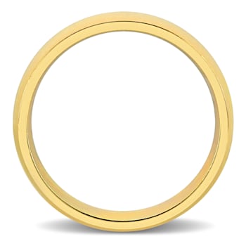Men's 5.5mm Polished Finish Comfort Fit Wedding Band in 14K Yellow Gold