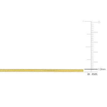 1.2MM Snake Chain Necklace in Yellow Plated Sterling Silver
