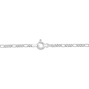 2.2MM Figaro Chain Necklace in Sterling Silver