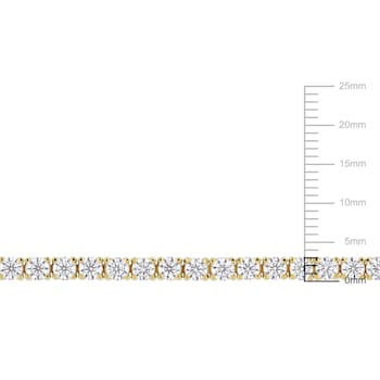 5 1/10ctw DEW Created Moissanite Tennis Bracelet in 18K Yellow Gold Over
Sterling Silver