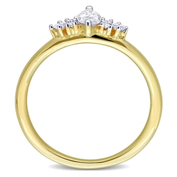 3/8 CT TW Diamond Ring in 14K Yellow Gold